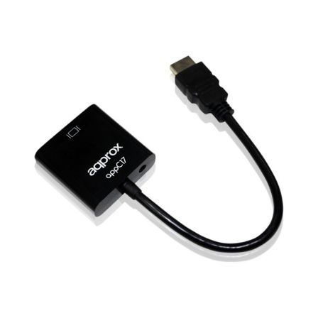 APPROX Adaptador HDMI a VGA con Audio APPC17 Negro